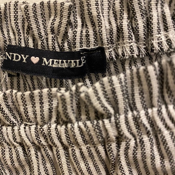 Brandy Melville Off the Shoulder Top Blue Striped - Picture 5 of 10